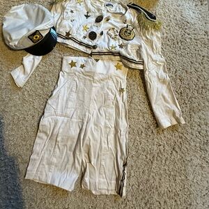 White Nautical Costume with Gold Accents